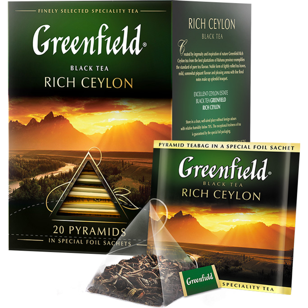 Чай черный «Greenfield» Rich Ceylon, 20 пирамидок #1