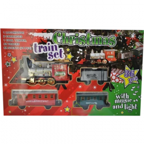 Набор иг­ру­шеч­ный «Koopman» Но­во­год­няя Же­лез­ная Дорога, S30894290, 36 пред­ме­тов