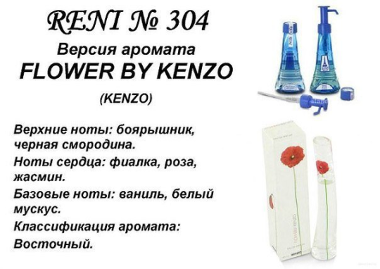 Духи Рени Reni 304 Аромат направления Flower by Kenzo (Kenzo) - 100 мл