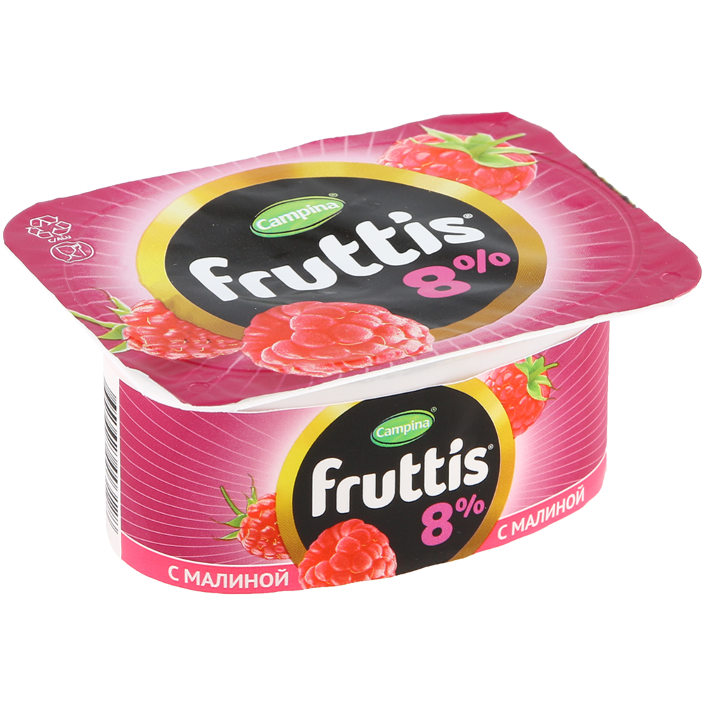 Йогуртный продукт «Fruttis» Суперэкстра, ананас-дыня, малина, 8.0%, 115 г #1