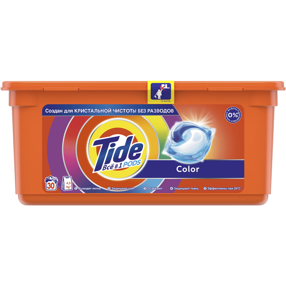 Капсулы для стирки «Tide» Все в 1 PODs, Color, 30 шт