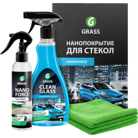 Набор автохимии «Grass» Нанопокрытие для стекол, NanoForce, NF05, 6 предметов