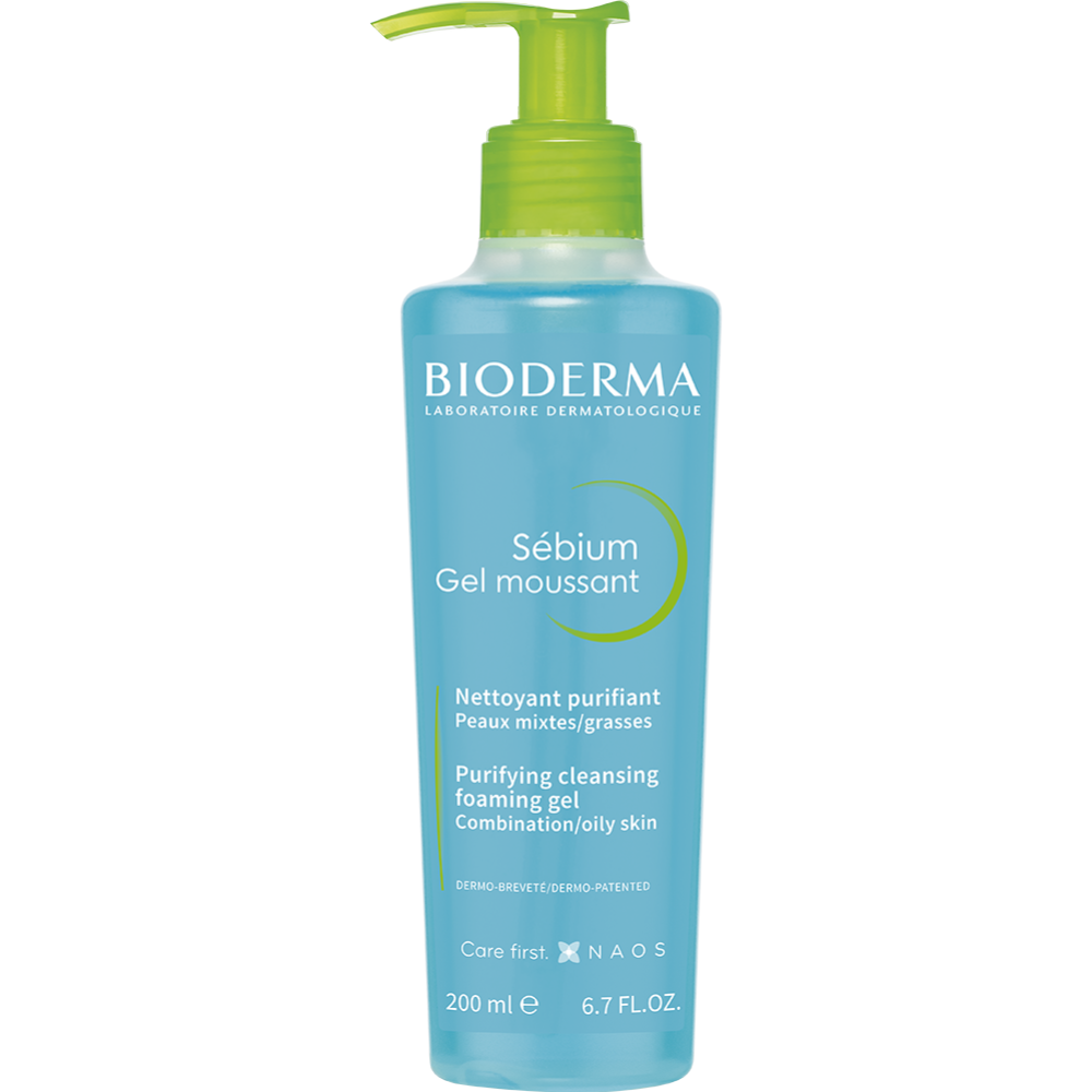 Гель для умывания «Bioderma» Sebium Gel Moussant с помпой, 200 мл