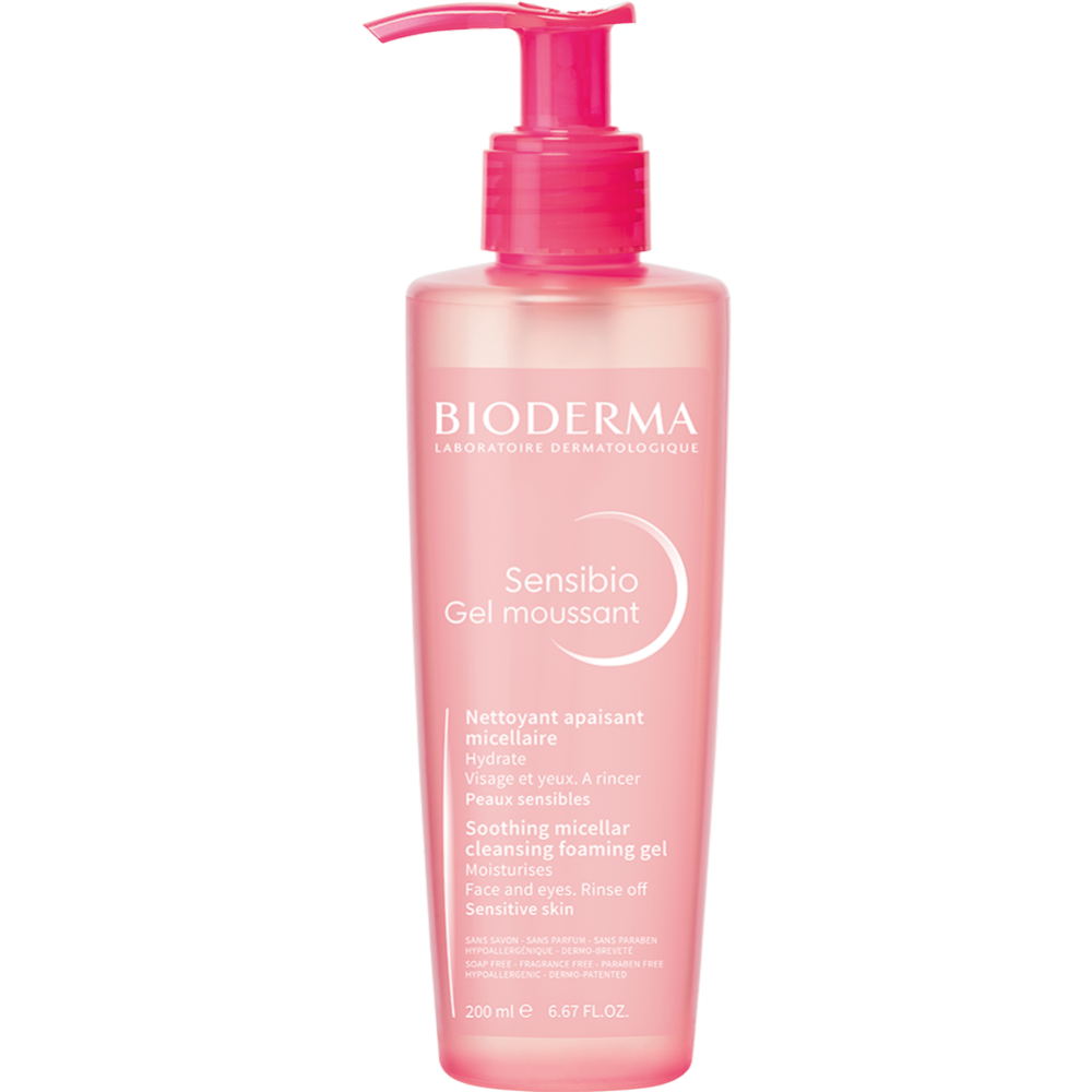 Гель для умывания «Bioderma» Sensibio Gel Moussant с помпой, 200 мл