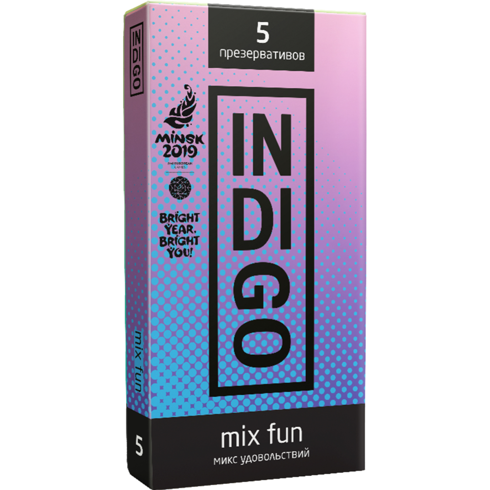 Презервативы «Indigo» Mix Fun №5 микс удовольствий, 5 шт