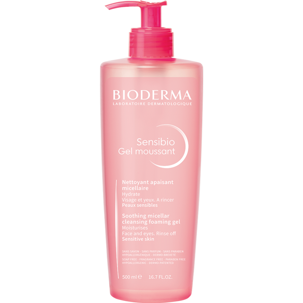 Гель для умывания «Bioderma» Sensibio Gel Moussant с помпой, 500 мл