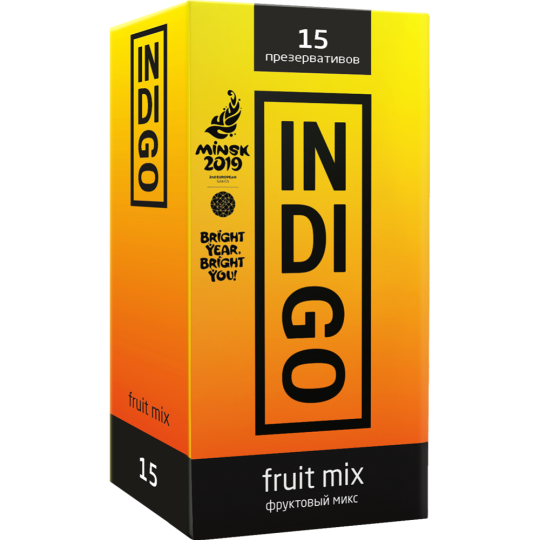 Презервативы «Indigo» Fruit mix №15, фруктовый микс, 15 шт