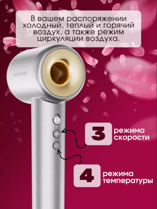 Фен Coshare HD10E, серый