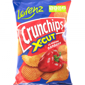 Чипсы кар­то­фель­ные «Lorenz» Crunchips. X-Cut, риф­ле­ные, со па­при­ки, 70 г