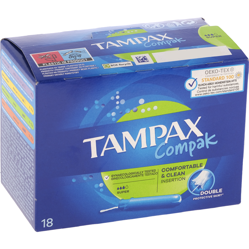 Тампоны «Tampax» Compak Super, 18 шт #0