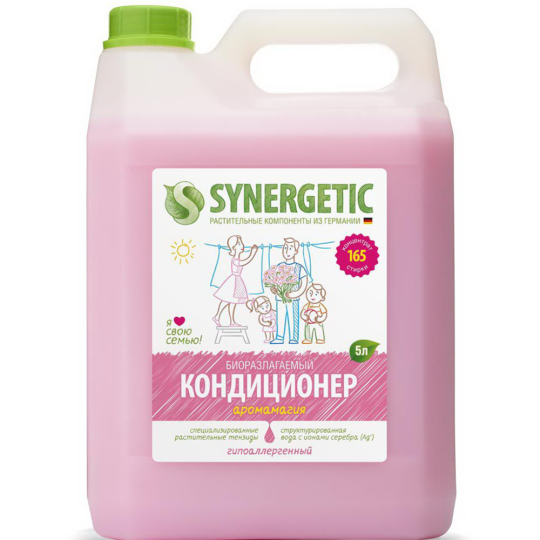 Кондиционер для белья «Synergetic» Аромагия, Биоразлагаемый, 5 л