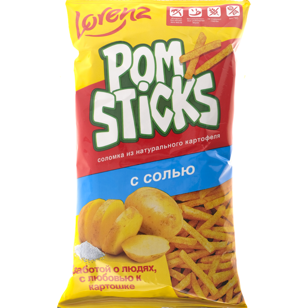 Чипсы картофельные «Lorenz» Pomsticks, соломкой, с солью, 100 г #0