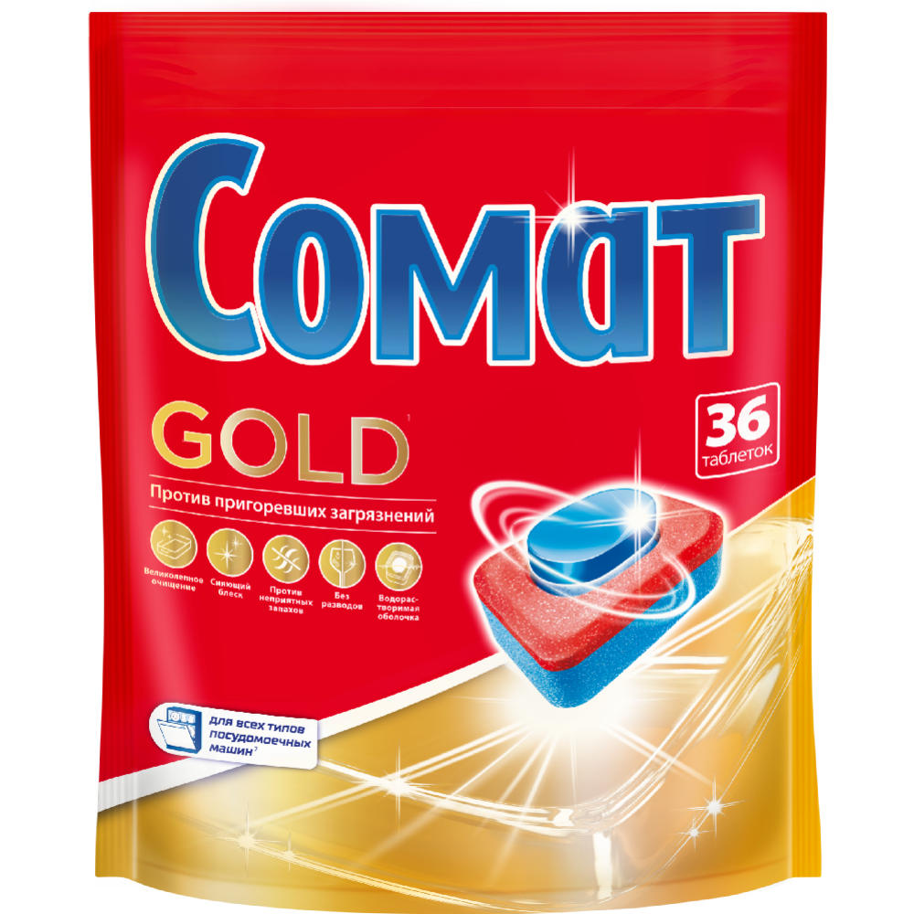 Таблетки для посудомоечных машин «Сомат» Gold, 36 шт