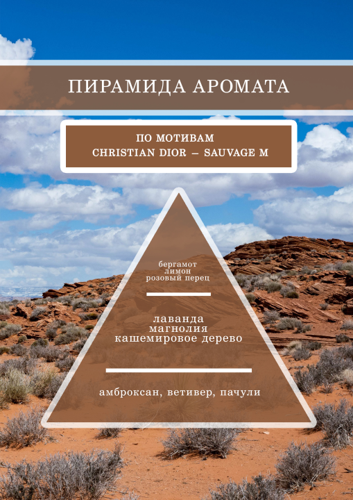 Аромамасло, Отдушка универсальная, Парфюмерно-косметическая  По мотивам духов Christian Dior — Sauvage m   100 гр