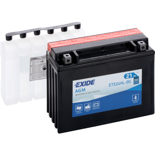 Мотоаккумулятор «Exide» ETX24HLBS, 21Ah