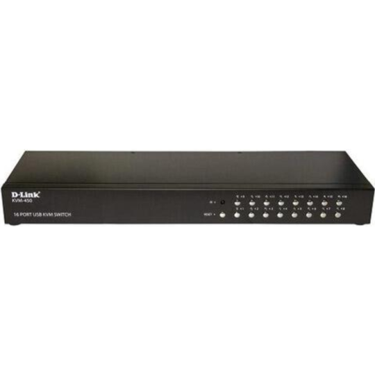 Переключатель портов «D-Link» KVM-450/C1A, 16 ports, VGA, USB