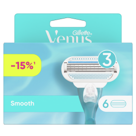 Сменные кассеты / лезвия для бритья женские Gillette Venus Smooth 6 шт.