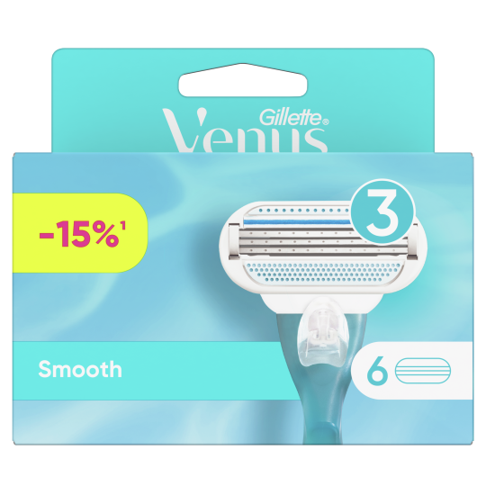 Сменные кассеты / лезвия для бритья женские Gillette Venus Smooth 6 шт.