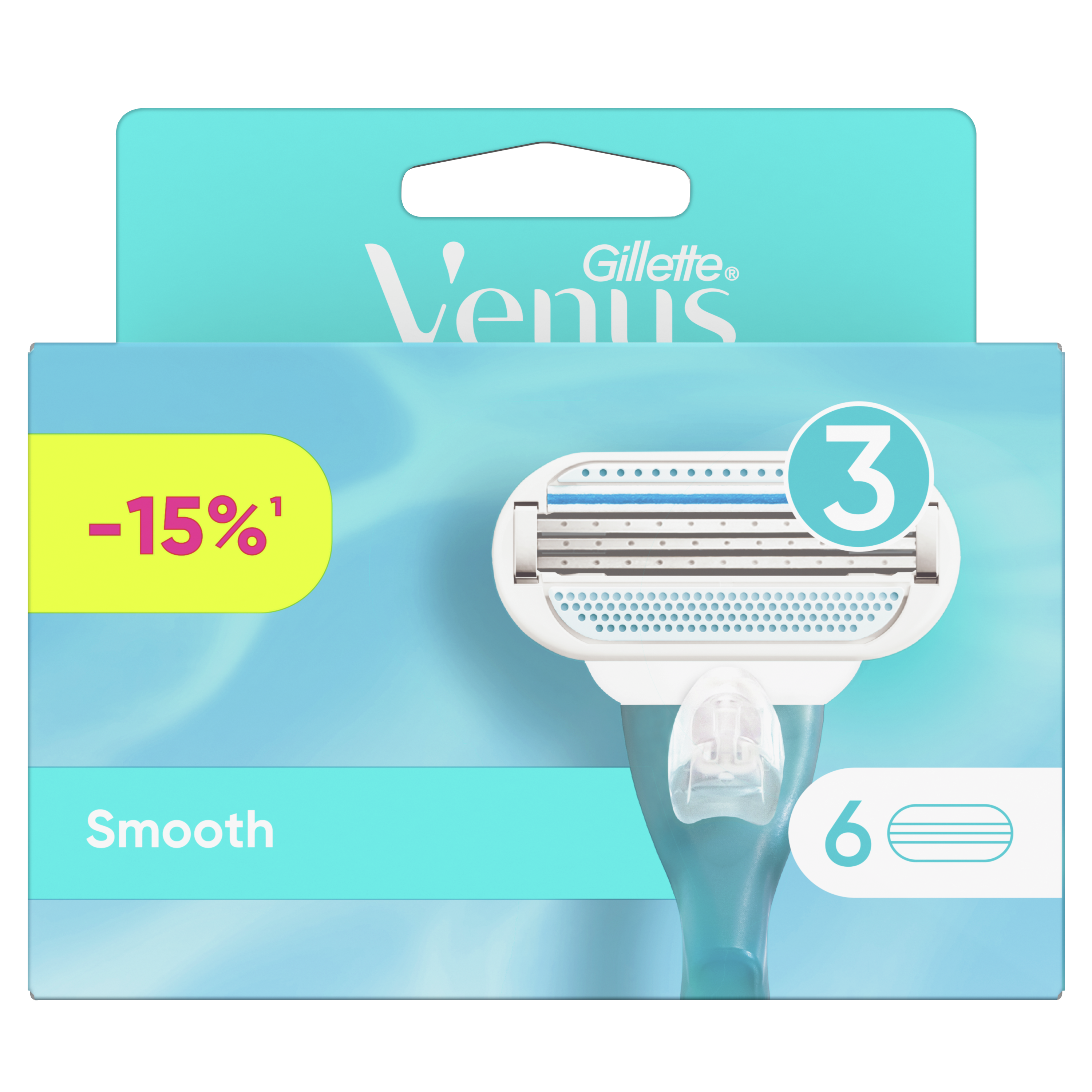 Сменные кассеты / лезвия для бритья женские Gillette Venus Smooth 6 шт.