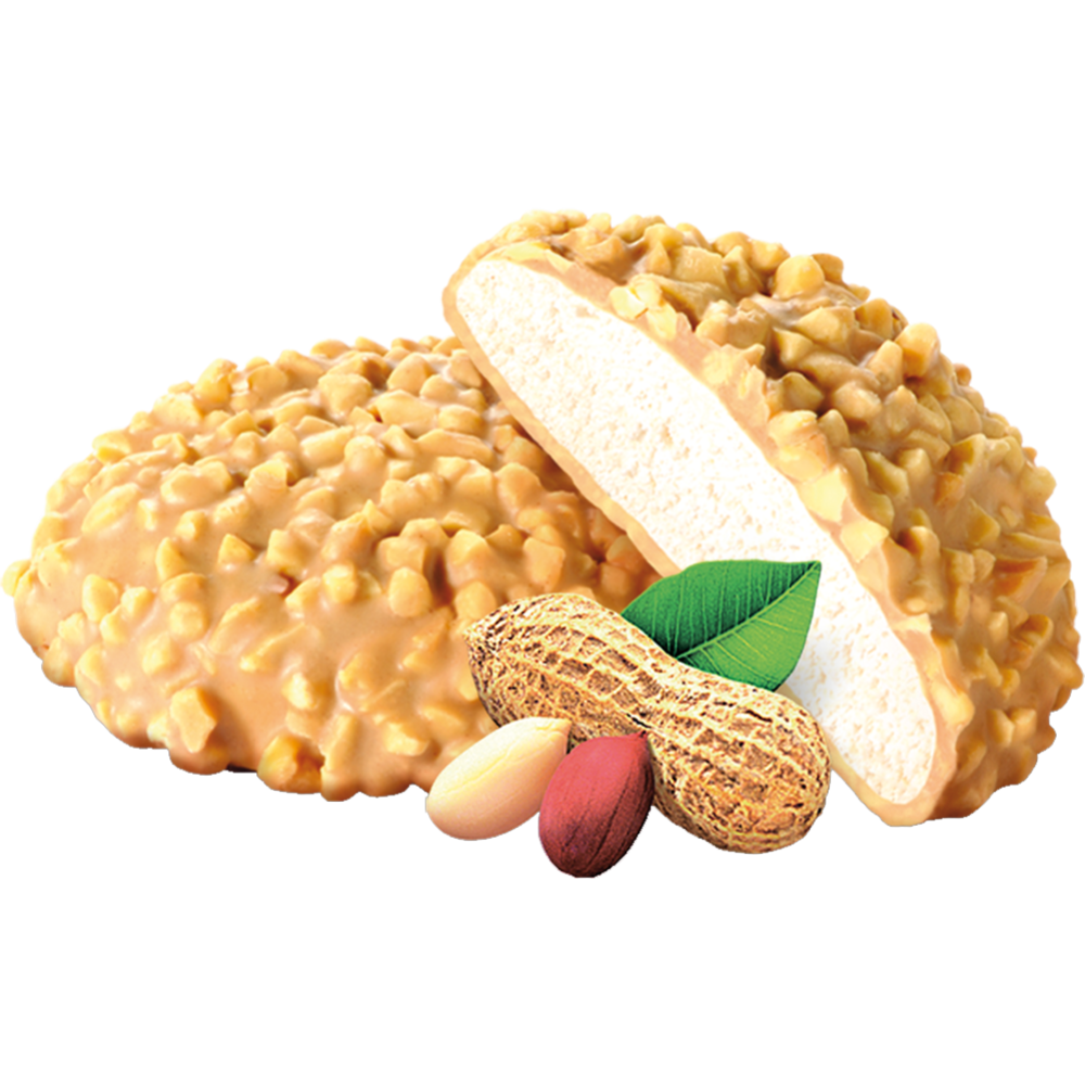 Зефир «Шоколадово» глазированный  карамельной глазурью с арахисом, 1 кг #0