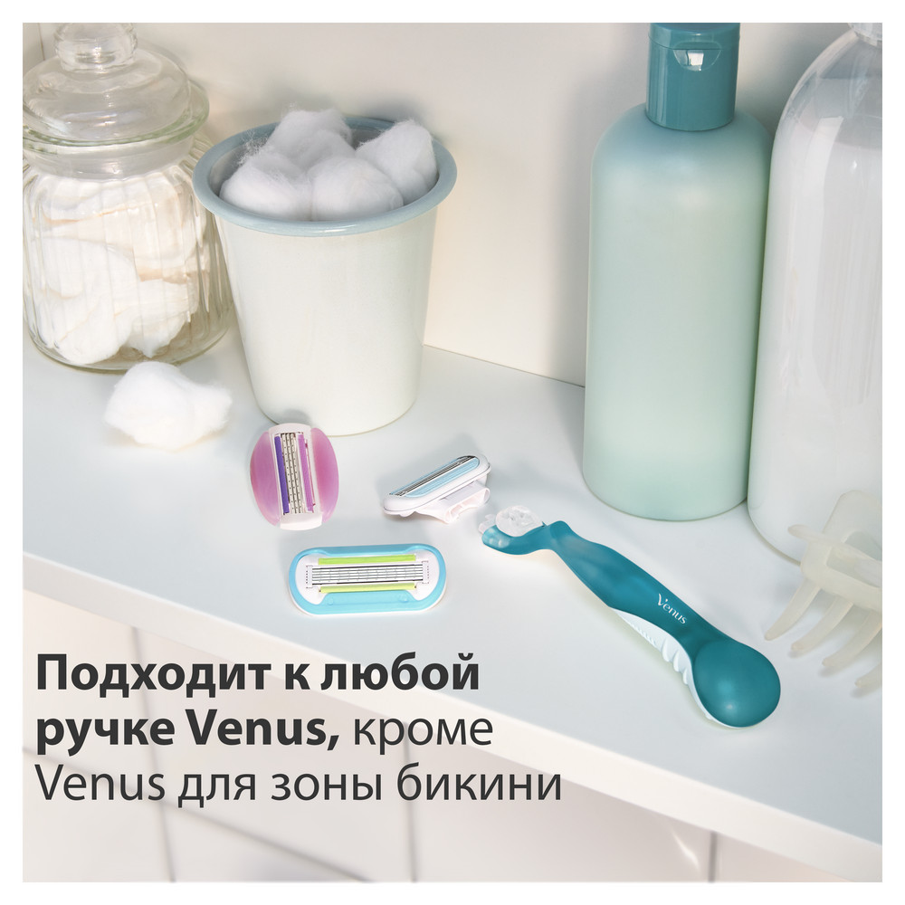 Бритва / станок для бритья женский Gillette Venus Smooth с 2 кассетами