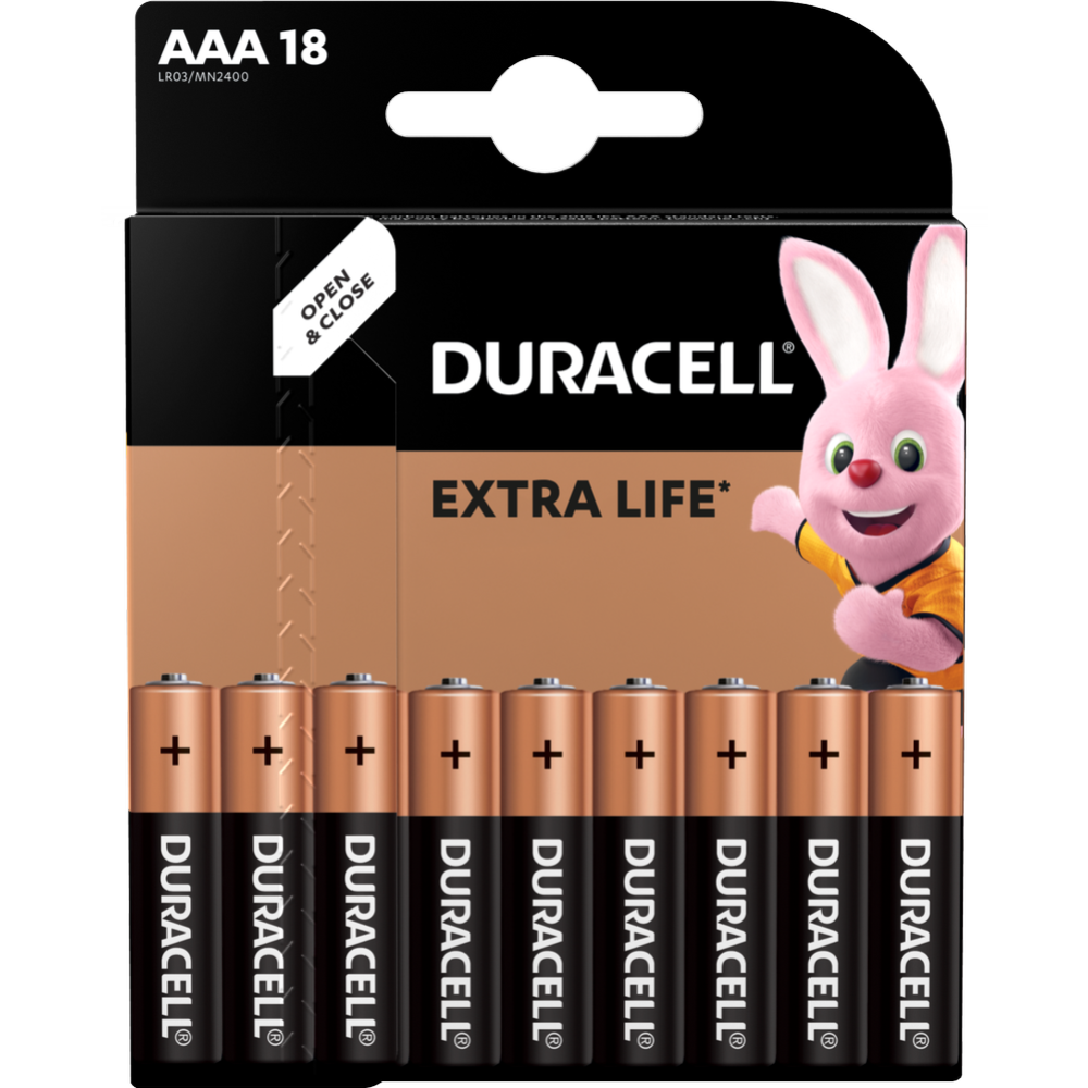 Батарейка «Duracell» Basic, ААA 1.5V, 18 шт