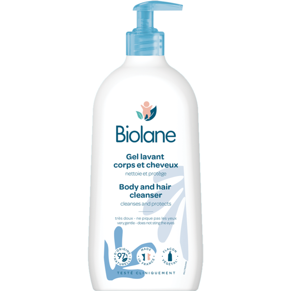 BIOLANE - Gel corps et cheveux 2 en 1 - Gel lavant - 350ml - 97