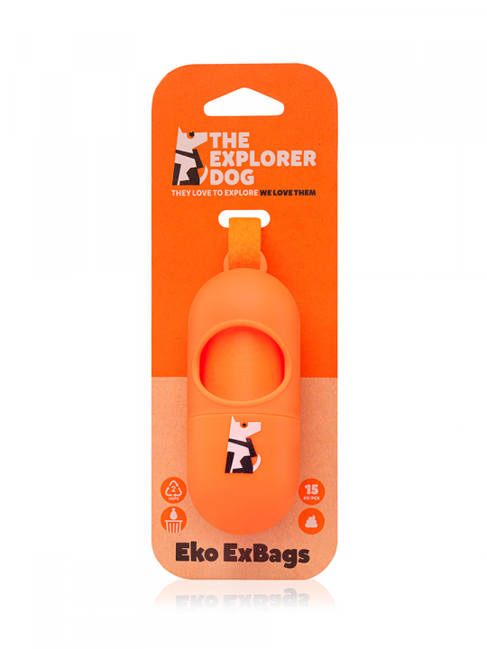 Контейнер с пакетами для выгула собак Explorer dog (15 пакетов) (арт. TED0014)