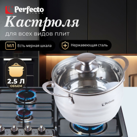 Кастрюля из нерж.стали, 2.5 л, ф 18 x 10.5, серия ARCELIA (Арселия), PERFECTO LINEA