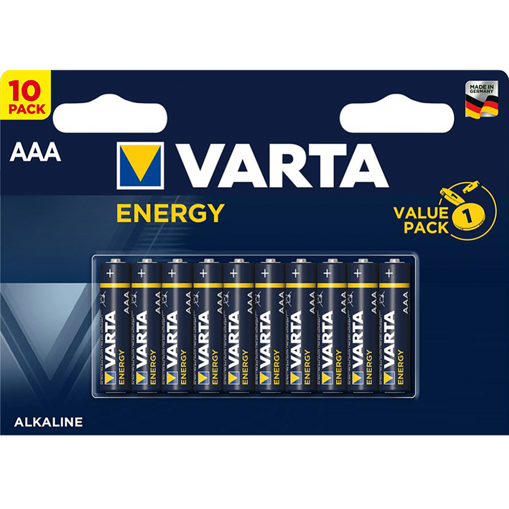 Элемент питания алкалиновый «Varta» Energy, AAA, VP 10