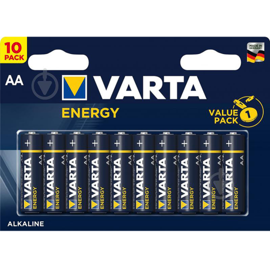 Элемент питания алкалиновый «Varta» Energy, AA, VP 10