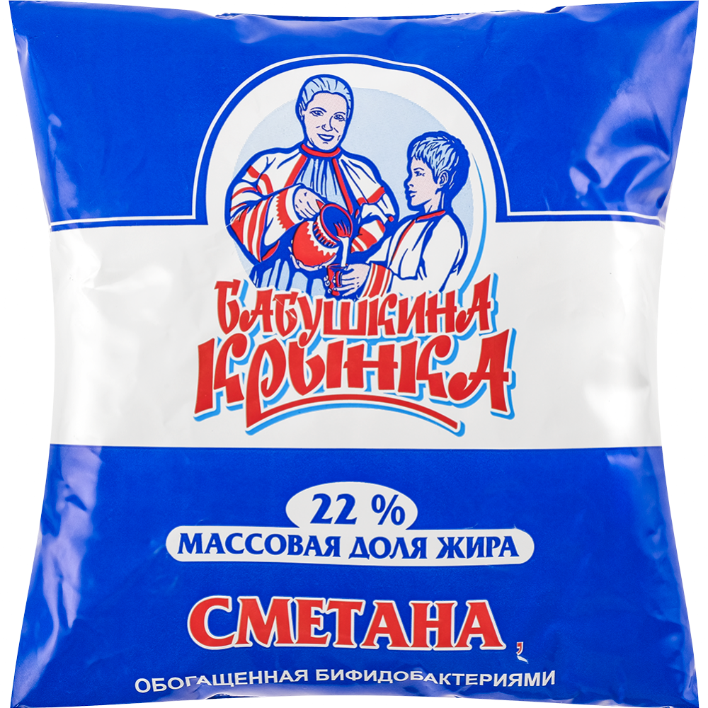 Сметана «Бабушкина крынка» 22%, 450 г #0