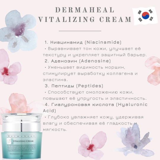 Крем для лица антистрессовый ревитализующий / Vitalizing Cream, Dermaheal (Дермахил), 40 мл