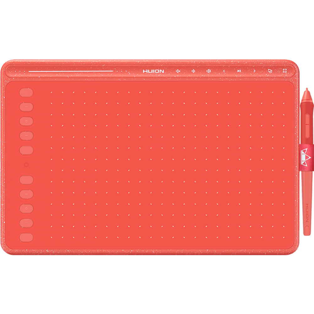Графический планшет «Huion» HS611, коралловый красный