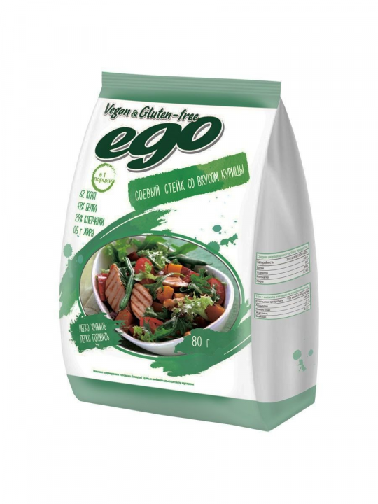 Соевое мясо "Ego" Куриный стейк 3 шт. по 80 г.