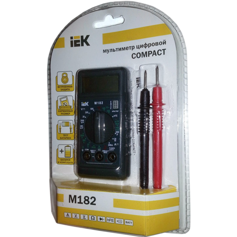 Мультиметр цифровой «IEK» Compact M182, TMD-1S-182