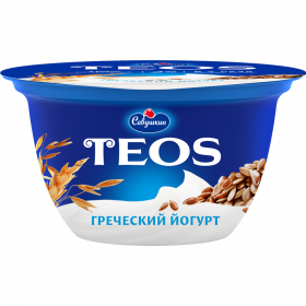 Йогурт гре­че­ский «Teos» злаки с клет­чат­кой льна, 2%, 140 г