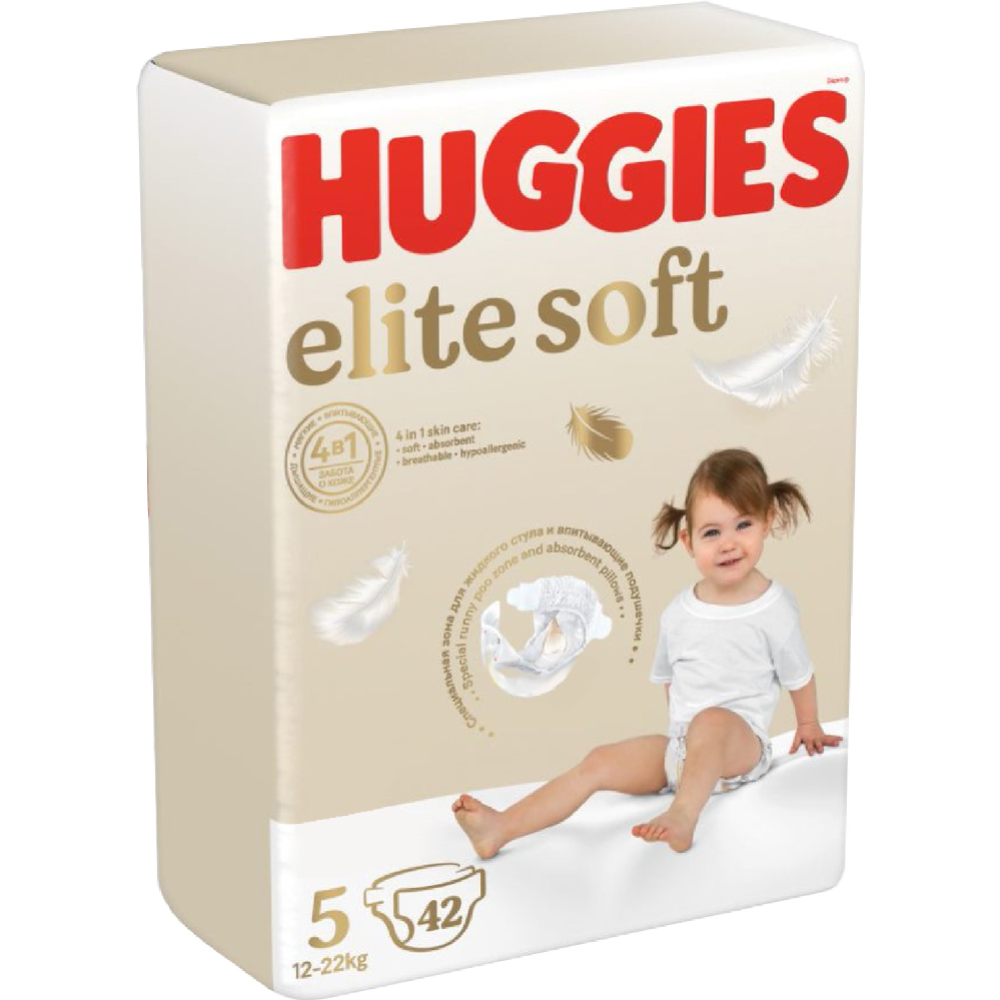 Подгузники детские «Huggies» Elite Soft, размер 5, 12-22 кг, 42 шт