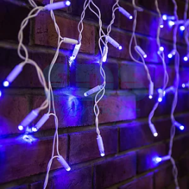 Гирлянда бахрома Neon-Night Айсикл 4,8х0,6 м,  белый ПВХ, 152LED, цвет: Синий, 220В