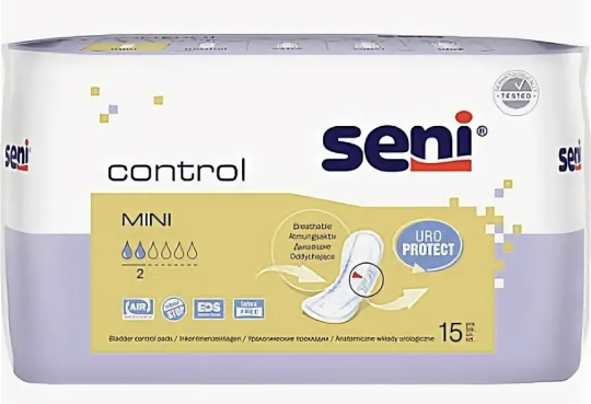 Урологические прокладки Seni Control Mini 15 шт. Х 8 упак.