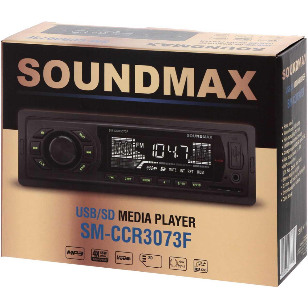 Автомагнитола «Soundmax» SM-CCR3073F, черный