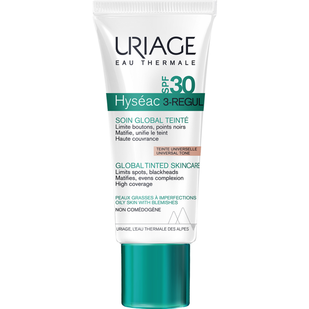 Тональный крем «Uriage» Hyseac 3Regul Soin Global Teinte Spf30, 40 мл