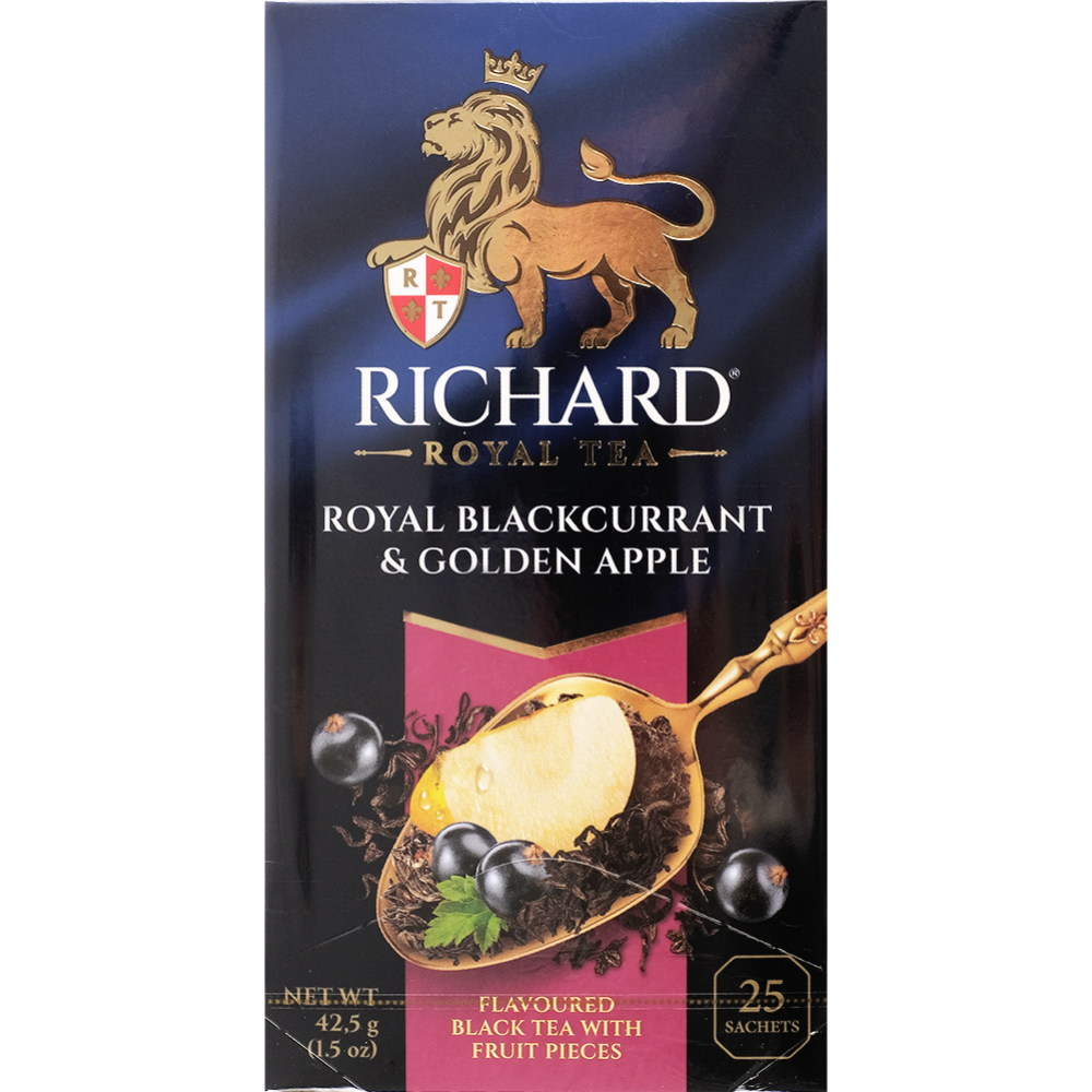 Чай черный «Richard» Royal Blackcurrant & Golden Apple, 25х1.7 г