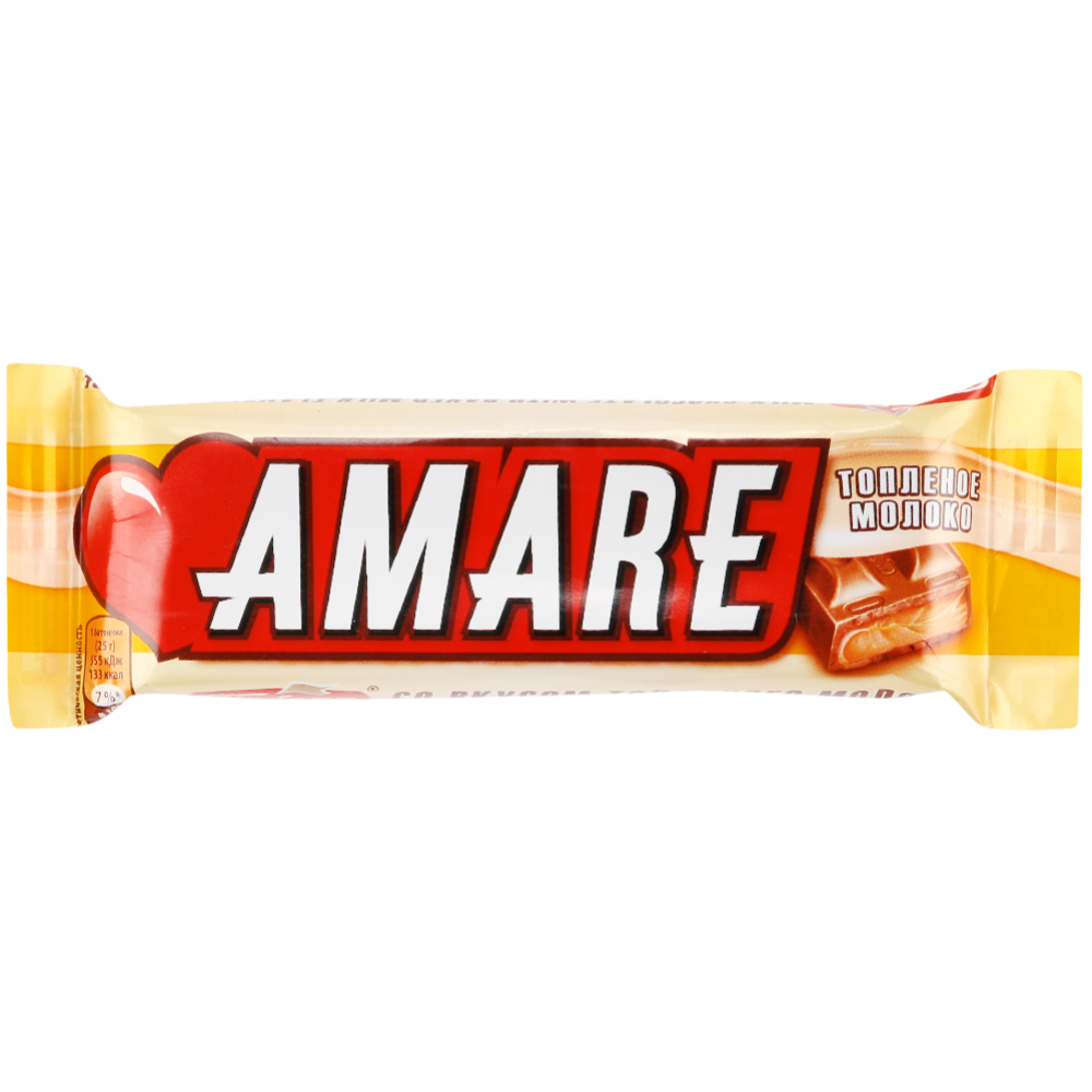 Шоколадный батончик «Amare» топленое молоко, 25 г #0