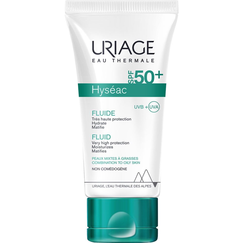 Солнцезащитная эмульсия для лица «Uriage» Hyseac SPF50+ Fluide, 50 мл