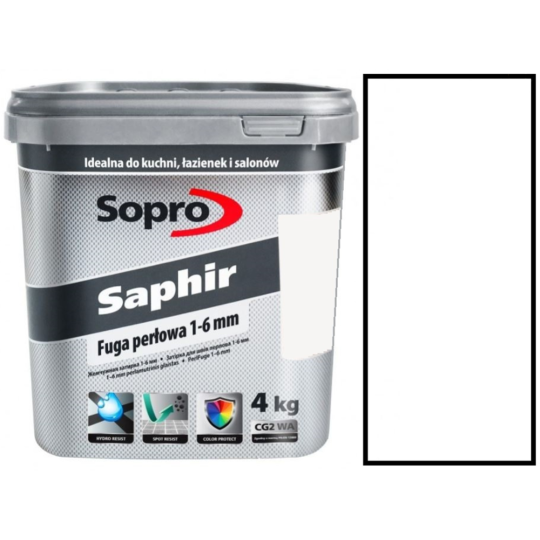 Фуга «Sopro» Saphir 9500/4, белая, 4 кг