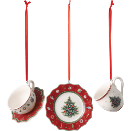 Набор елочных игрушек «Villeroy & Boch» Toys Delight Decoration, Сервиз, 14-8659-6665, 3 шт