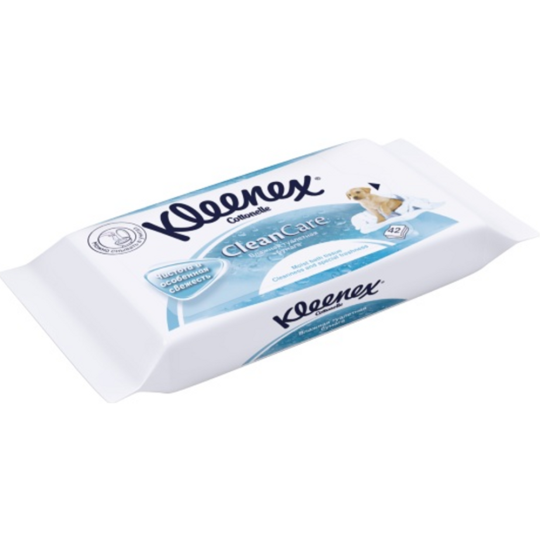 Влажная туалетная бумага «Kleenex» белая, влажная