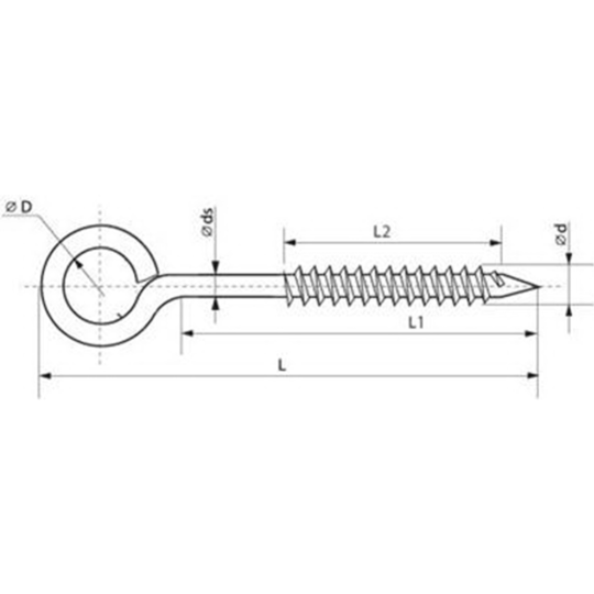 Шуруп-кольцо «ЕКТ» CV013431, 250 шт