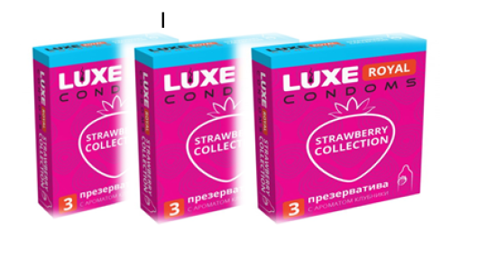 Презервативы "Luxe ROYAL" Strawberry ( с ароматом клубники) 3х3шт.